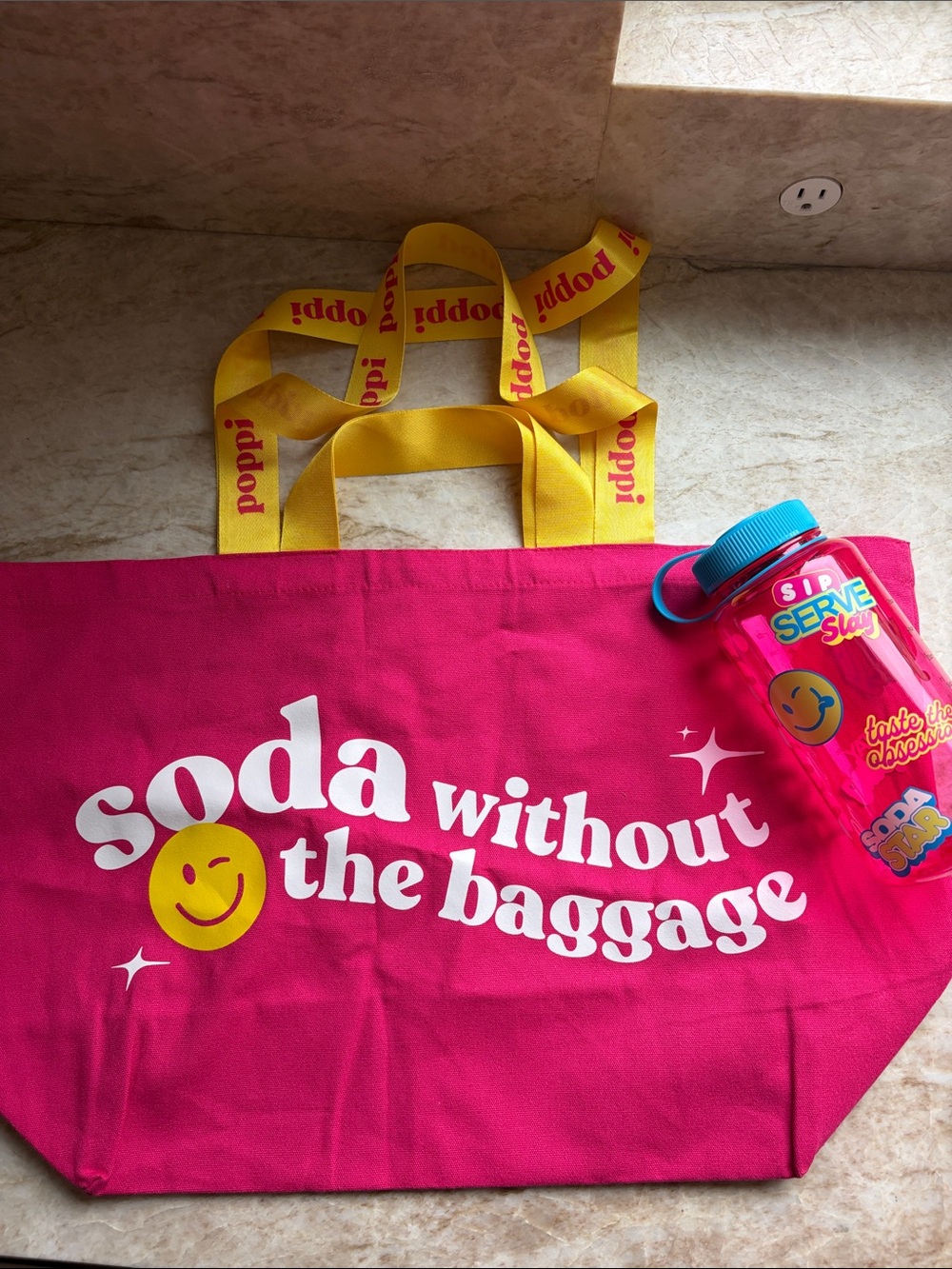 Limited Edition Poppi Bundle Summer 2026  Tote Bag with Water Bottle